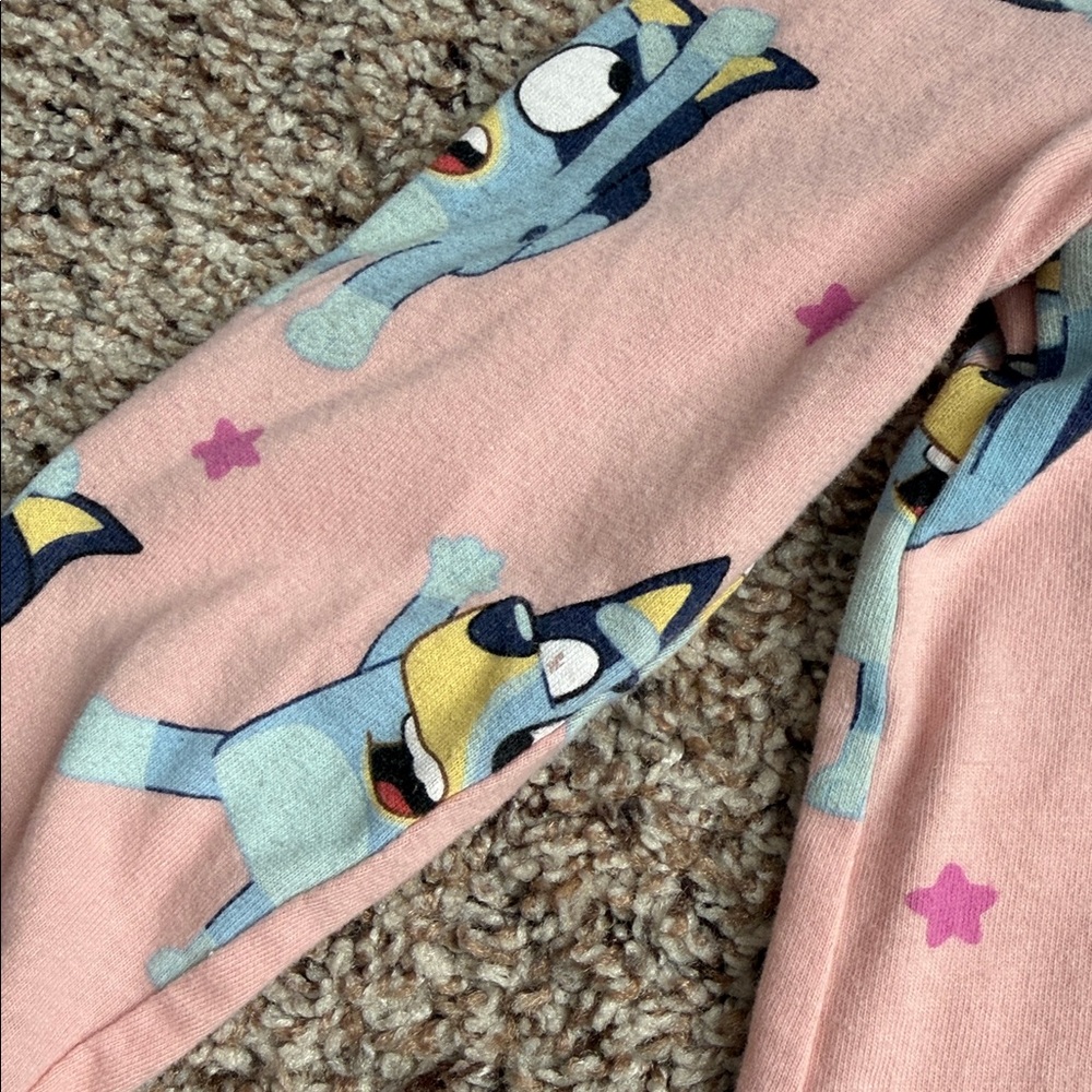 TODDLER GIRL BLUEY LONG SLEEVE PEPLUM STYLE DRESS - Picture 5 of 8